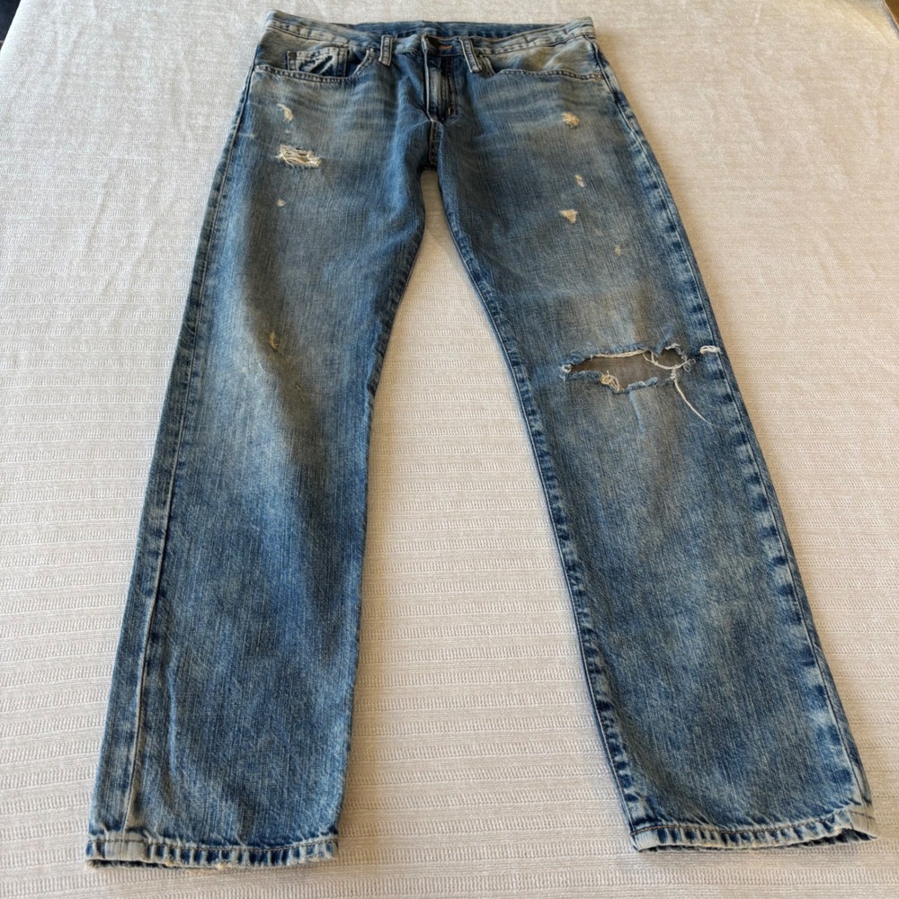 Denim & Supply Ralph Lauren Boyfriend Distressed Jeans Light Wash Size 26 Cotton